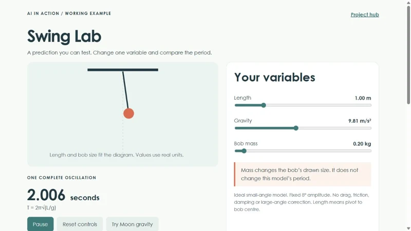 Build a physics app — authored example